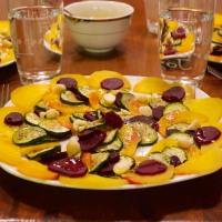 Rote- und Gelbe-Bete-Zucchini-Carpaccio